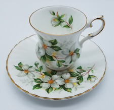 Elizabethan DOGWOOD (Swirl Scalloped) Demitasse Cup & Saucer made in England