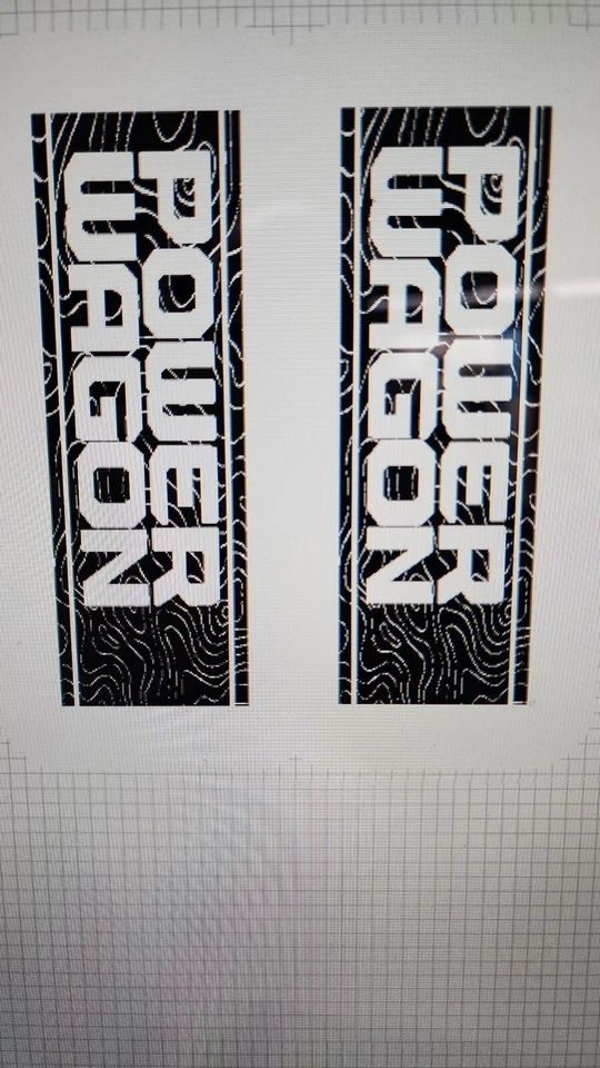 Rayas de cama de vinilo compatibles con Dodge Ram Power Wagon Topographical.  X2 Foto 1 de 1