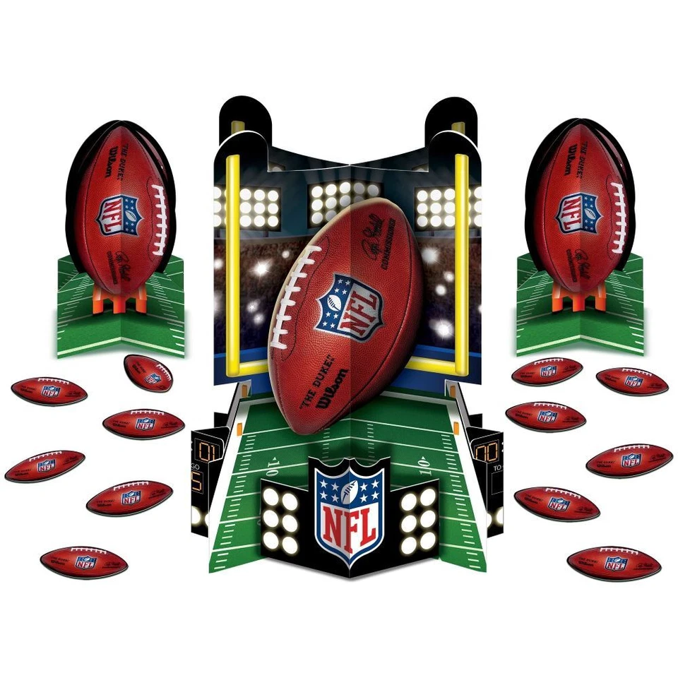 NFL Drive Table Decorating Kit Paper Football Party Supplies and Decorations - Image 1 of 1