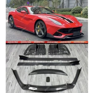 Carbon Fiber Side Skirts Rear Diffuser Front Lip Wing For Ferrari F12 Berlinetta - Picture 1 of 42