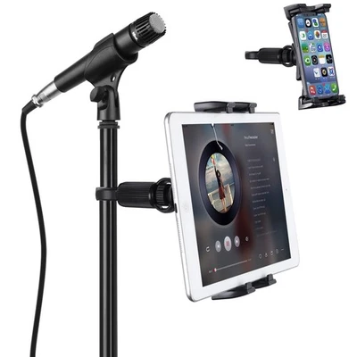 Tablet Mounts for Microphone Stands, Fits 4.7-12.9" Tablets & Smartphones - Image 1 of 4