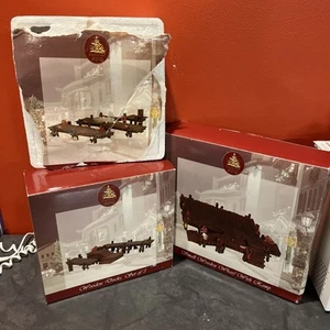 Lemax Village Wooden Wharf with Ramp 2002 Retired Collection Set Of 3 - Picture 1 of 24