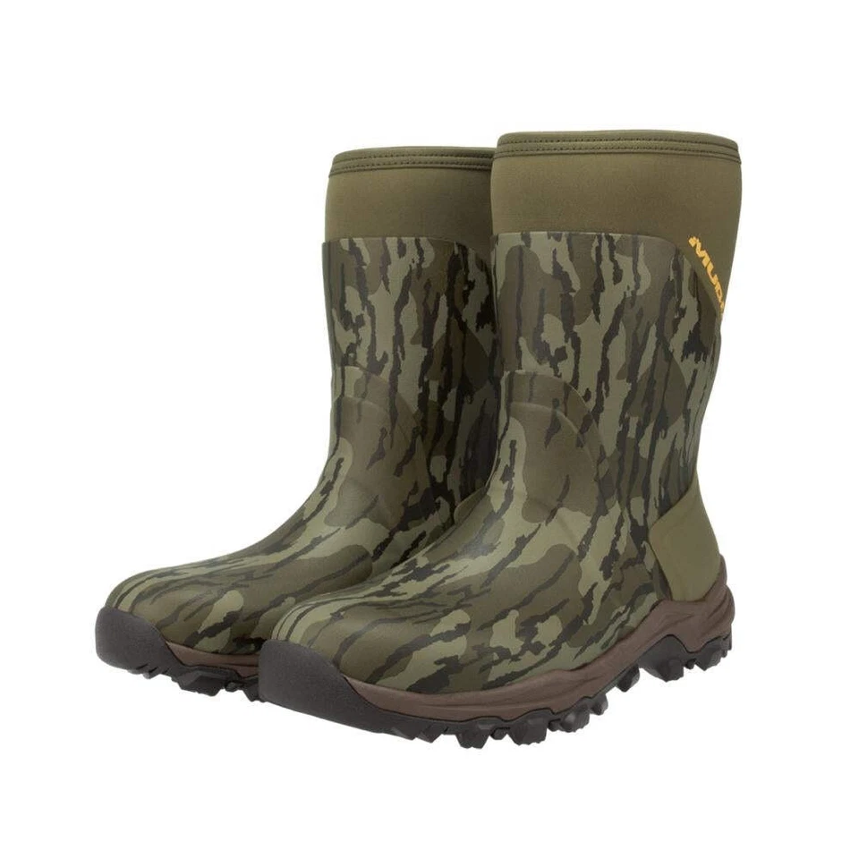 Muddy Outdoors DV8 13" Rubber Boots Rubber Mossy Oak Bottomland Men's 11 D