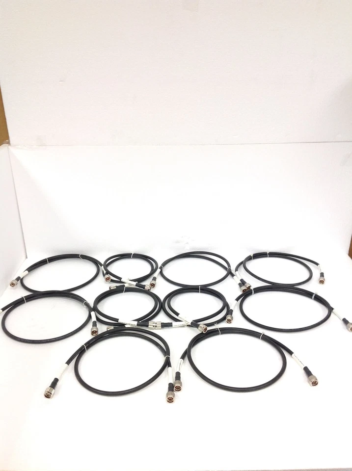 Lot of 10 TIMES Microwave System LMR-400-ULTRAFLEX 4FT Coaxial Cable WORKING - Image 1 of 4