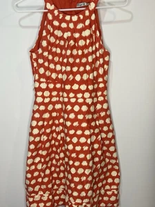 Eliza J Dress Size 6 Orange White Spots Summer Sundress Lined Free Post - Bild 1 von 10