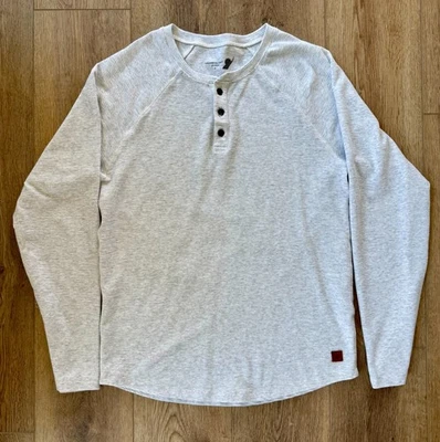 Fundamental Coast Men's Long Sleeve Ragland Cut Henley Shirt Vapor White Size Sm - Image 1 of 4