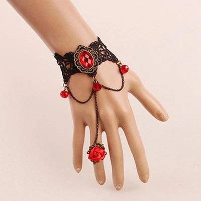 Bracelet à armure de manchette à bras de dentelle ajustable Bracelet en pierre - Photo 1/4