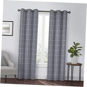  Peconic Ösen Top Vorhänge für Schlafzimmer, 40" B x 63" L (1er Pack) Indigo - Bild 1 von 4