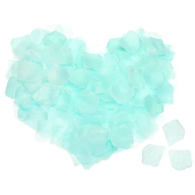 Flor artificial de seda pétalos de rosa, flores de imitación azul brillante 2x2 pulgadas 1200 piezas Foto 1 de 4