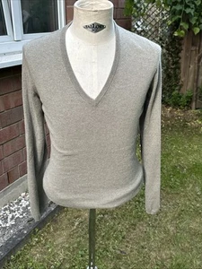 Brunello Cucinelli Pullover Mit V-Ausschnitt Aus Oliv Grün Kaschmir 100% Damen - Bild 1 von 24