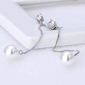 Elegante versilberte Ohrringe mit Quasten Design für den täglichen und besonde - Picture 1 of 3