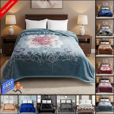 2PLY Blanket Luxury & Premium Heavy Weight Super Soft Reversible Bed Throw - Image 1 of 4