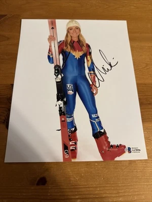Foto autografiada 8x10 de Mikaela Shiffrin autenticación Beckett Foto 1 de 4