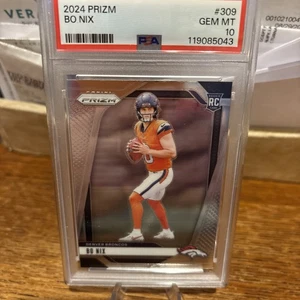 2024 Prizm Bo Nix Rookie #309 PSA 10 Gem Mint Denver Broncos HOT RC - Bild 1 von 3