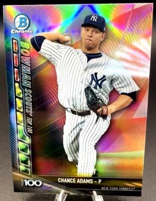 Chance Adams 2017 Bowman Chrome Scouts Top 100 Update #BSUCA New York Yankees - Image 1 of 4