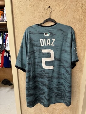 Nike American League MLB All Star Game Shirt Mens XXL Teal Yandy Diaz Tampa Rays - Image 1 of 2