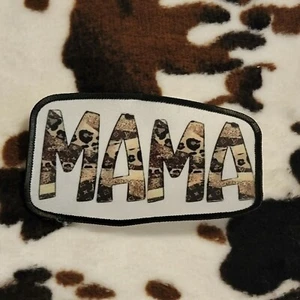 Mama Hat Patch Sublimation DYI Fabric Patch Glue Iron On Sew - Picture 1 of 1
