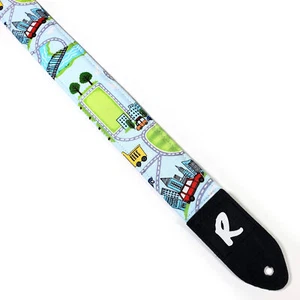 Car Ukulele Strap - Car City Handmade Ukulele Strap- Double Padded-Cool Ukulele - Picture 1 of 7