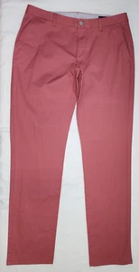 Bonobos Chino Athletic Tapered Pants Mens 35x34 Red Pink Salmon Casual - Picture 1 of 13