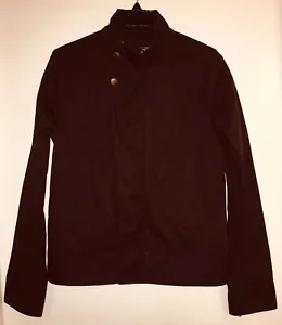 Volcom Jacket Frochickie Burgandy Mandarin Collar Zip Up Moto Jacket - Picture 1 of 12