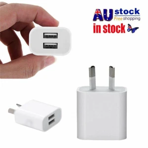 2A Dual USB Charger Double USB 5V USB Power Adapter AU Plug For Phone iPad - Picture 1 of 15