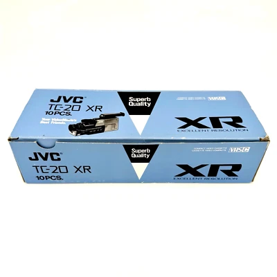 New In Box / Sealed 10 JVC TC-20 XR VHS C Blank Camcorder Video Cassette Tapes — 第 1/4 张图片
