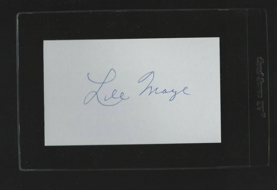 Lee Maye Signed Auto Baseball 3x5 Index Card Autograph - Image 1 of 1