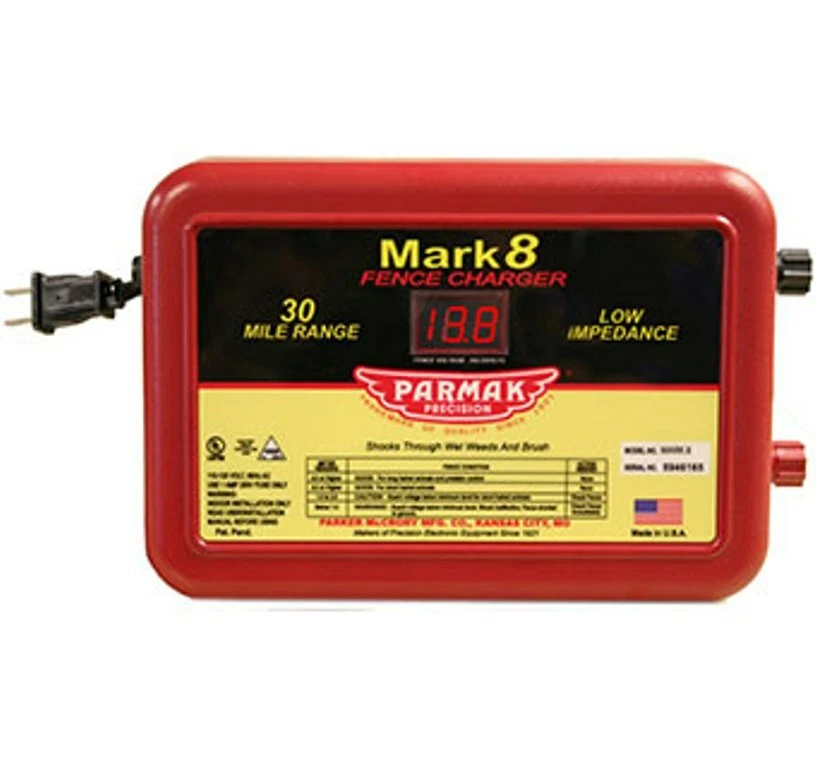 Parmak MARK 8 Low Impedance 110/120-Volt 30-Mile Range Electric Fence Charger