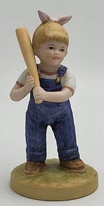 "Homco Denim Days #1522 1985 ""Lets Play Ball"" Debby 3""x3""x5,5"" - usado - Imagen 1 de 7