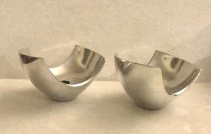 Michael Lax Design HTF 1991 Sculptural Bowl style Candlestick Holders ML-1204 - Picture 1 of 8