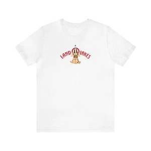 Land O'Lakes With Native American Logo Short Sleeve Tee - Picture 1 of 45