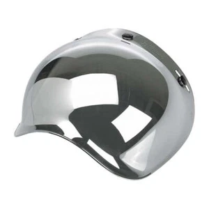 Biltwell Anti-Fog Moto Motorcycle Motorbike Helmet Bubble Shield Chrome - Picture 1 of 1