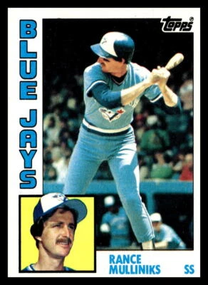1984 Topps #762 Rance Mulliniks Toronto Blue Jays Baseball Card - Image 1 of 2
