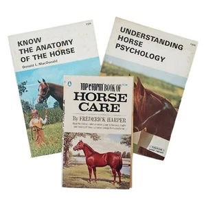 Vintage Horse Care Books Equestrian Light Dark Academia Cottagecore Farm - Bild 1 von 4