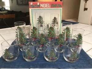 Mix Set 12 Luminarc Noel Weihnachtsbaum Geschenke Gläser 11-16 Oz Becher 698A - Bild 1 von 9