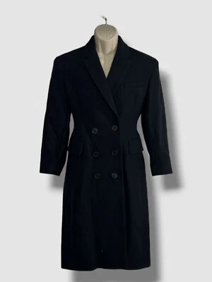 $1350 Dries Van Noten Men's Blue Wool-Blend Peacoat Size 38 - Image 1 of 3