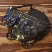 Old Toy Metal Bank - Vintage Baby Stroller w/ Wagon Like Wheels