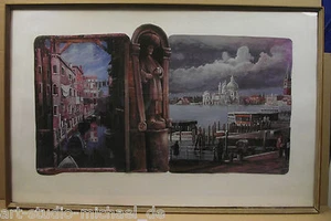 Otfried Mahnke: collage de papel, parcialmente revisado ""Venecia - Imagen 1 de 4