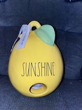 Rae Dunn Yellow Ceramic 8 in Lemon Shaped "Sunshine" Bird House-New