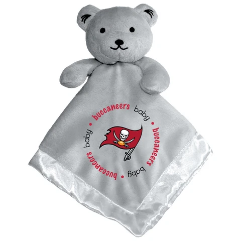 Tampa Bay Buccaneers Baby Gray Security Bear Blanket, NFL Licensed 14X14 Cover