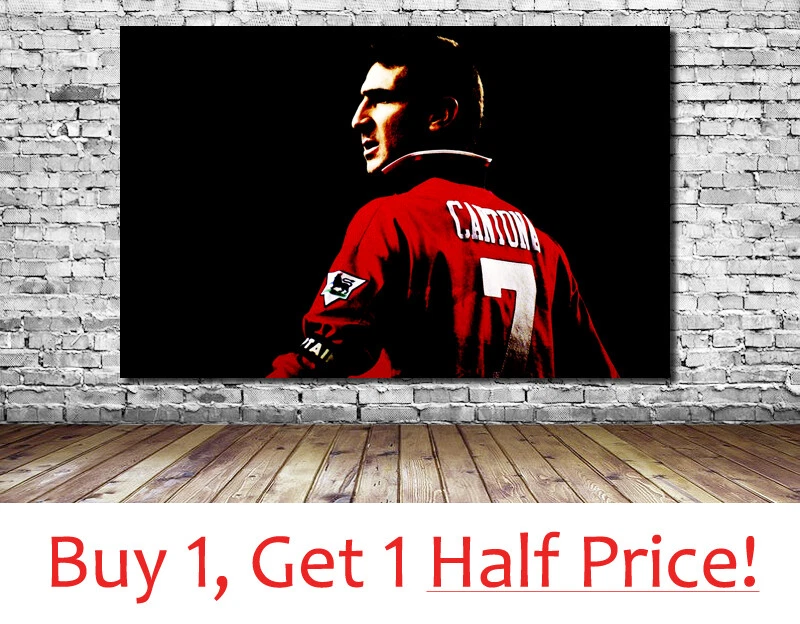 ERIC CANTONA CANVAS WALL ART PRINT - FRAMED PICTURE  *Ready To Hang* - image 1 of 4
