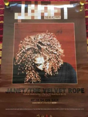 JANET JACKSON / The Velvet Rope 1997 Japan Original Promo Poster 18x28in - Image 1 of 3