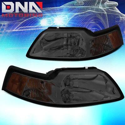 PARA FORD MUSTANG 1999-2004 GT/COBRA EURO CARCASA AHUMADA FAROS ESQUINEROS ÁMBAR Foto 1 de 4
