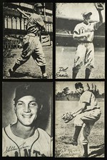 1947 D305 HOMOGENIZED BOND BREAD BASEBALL EXHIBITS SUPERS ROOKIE CARDS 4 STARS