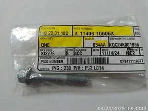 Flange Bolt Kia 11406 10606K - Imagen 1 de 1