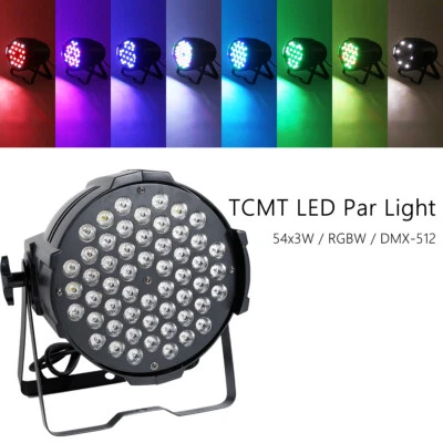180W RGBW LED Par Stage Lighting DMX PAR Can Light PAR64 Disco DJ Washer Light - Image 1 of 4