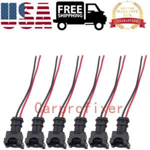 6x Fuel Injector Connector with Pigtail Harness For 1984-87 Nissan 300zx 3.0L V6 - Picture 1 of 9
