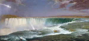 Niagara Falls Frederic Edwin Church Waterfall Landscape NY Painting Poster Print - Picture 1 of 1
