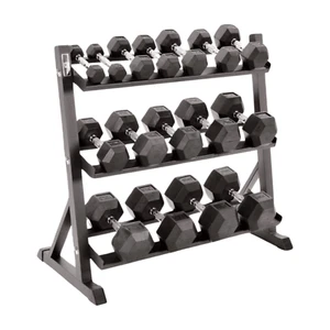 Equipped Gym ® Hex Dumbbell 2.5-30kg Set & Rack Full Home Gym Weights Training - Picture 1 of 5