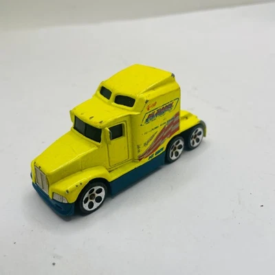 Винтажный 1988 Hot Wheels Желтый 76 Большая Установка Масштаб 1:64 Игрушечный Грузовик Таиланд РЕДКИЙ - Изображение 1 из 4